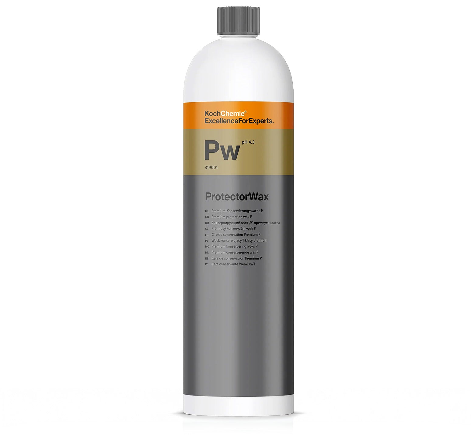 Koch Chemie ProtectorWax bottle on a white background