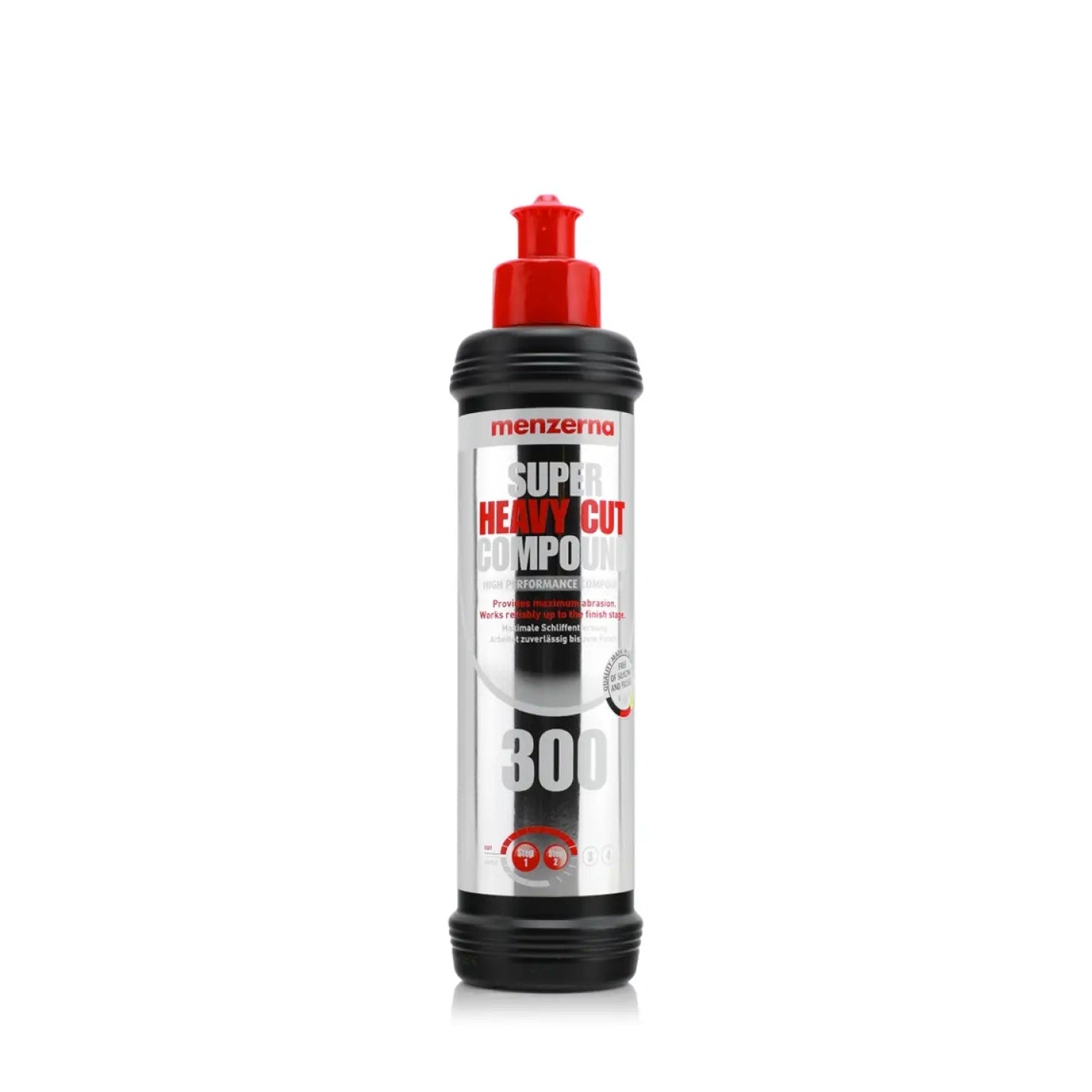 Menzerna Super Heavy Cut Compound bottle on a white background