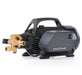 Polished Bliss Active 2.3 electric pressure washer with brass pump head and black casing. Features a carry handle and on/off switch.