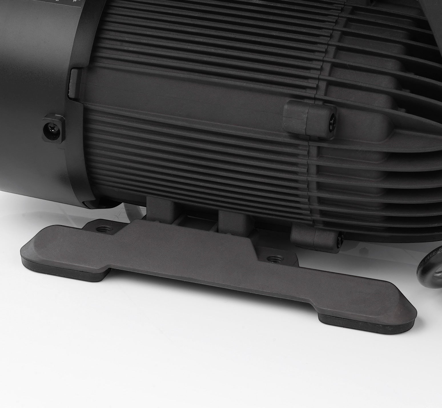 Polished Bliss Active 2.3 electric pressure washer motor housing with black rubber feet and mounting points.