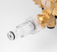 Polished Bliss Active 2.3 Electric Pressure Washer brass inlet filter with clear housing and quick-connect fitting.