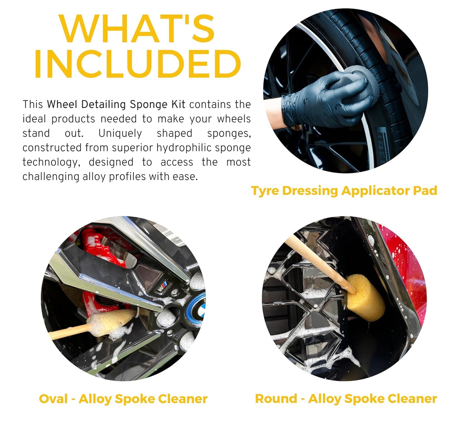 Sponge Guru Wheel Detailing Sponge Kit