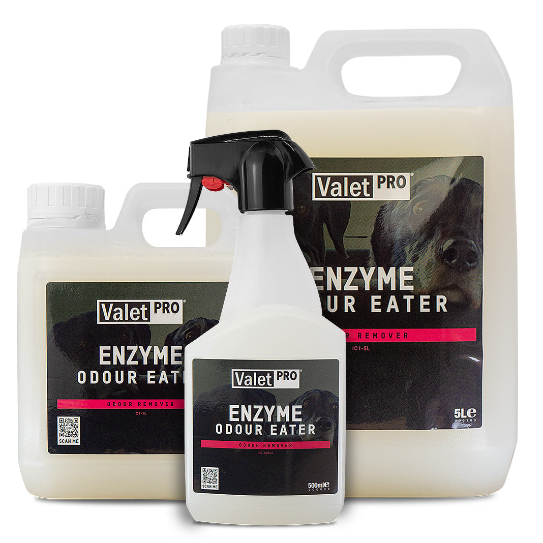 Valet Pro Enzyme Odour Eater products on a white background